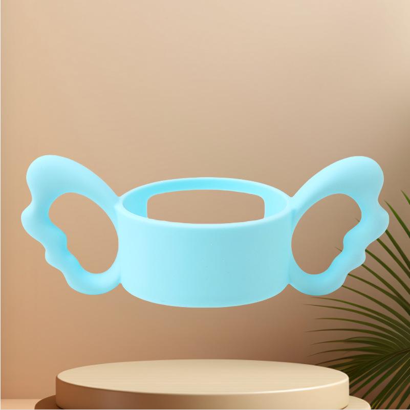 6cm Diameter Angle Wing Silicone Handle Elastic for Baby Bottle Soft Material Anti-drop Safe To Bite Milk Bottle Accessories
