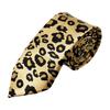 [F NODE] Schmale Krawatte mit Leopardenmuster, Schmale Krawatte, 5,5 cm breit, Polyester, Stilvolle schmale Krawatte