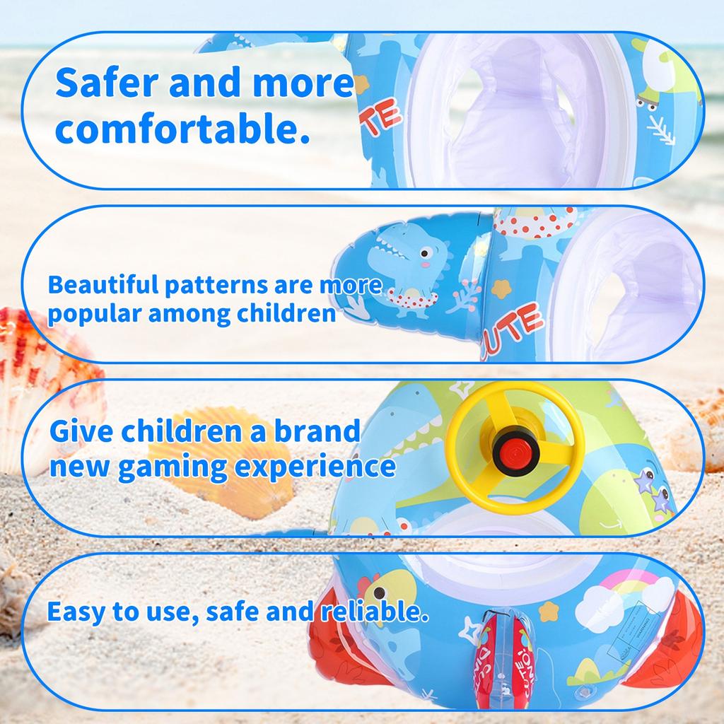 Baby Inflatable Swimming Pool Floating Ring Dinosaur Airplane Summer Water Inflatable Toy