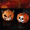 Halloween Pumpkin Decorations Pumpkin Skeleton Desk Figurine Resin Halloween Sculpture Art Ornament Indoor Holiday Tabletop