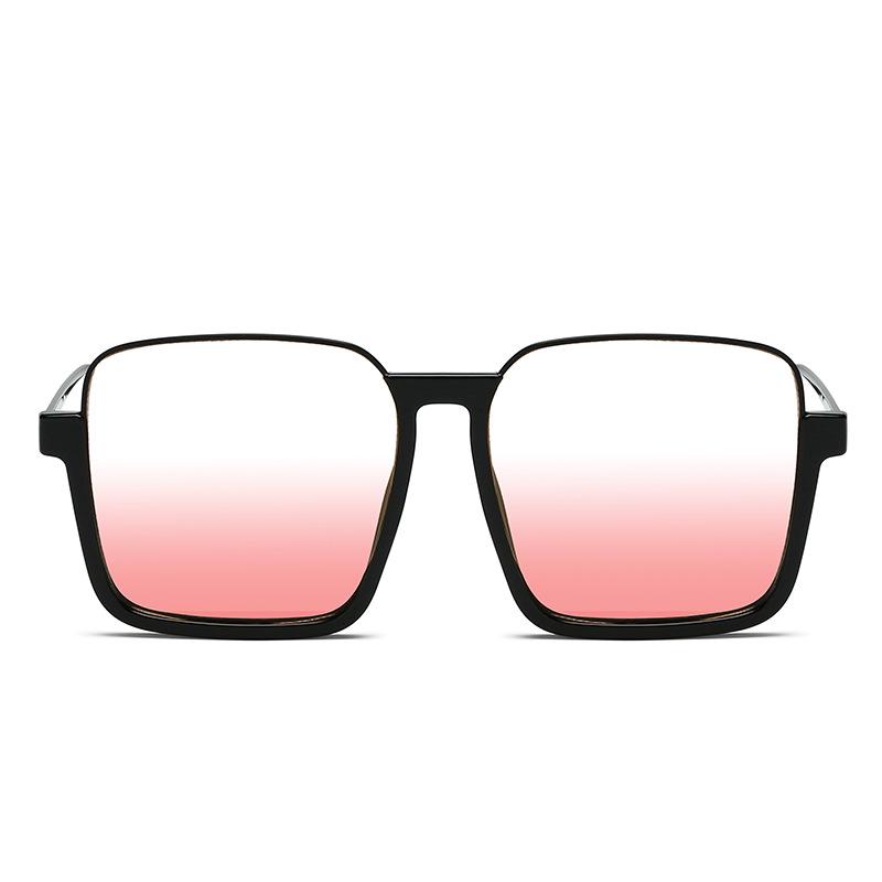 Damebriller uten sminke Stor blush-brille - Trendy slankende anti-UV solbriller for influensere.