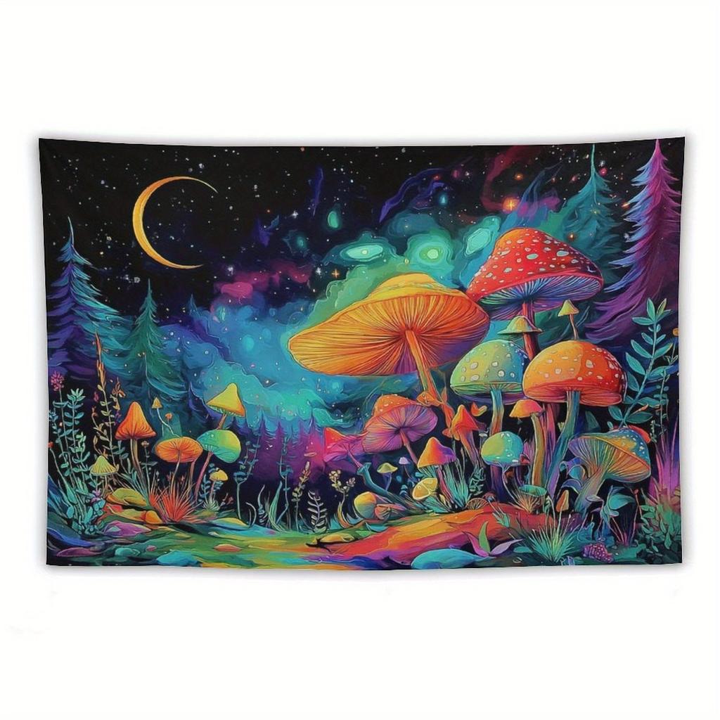 VIKAMA Mushroom Tapestry Bohemian-Style Bedroom Hanging Charming Aesthetic Wall Decoration Living Room & Dormitory Decor