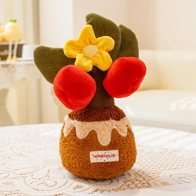 Realistic Plush Money Tree Plant Doll for Car Decoration and Small Gifts