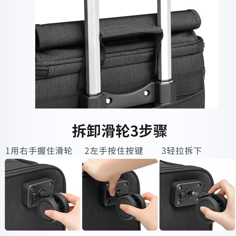 Large Capacity Double Layer Pet Travel Rolling Carrier For Cats Outdoor Portable Cat Rolling Luggage Bag