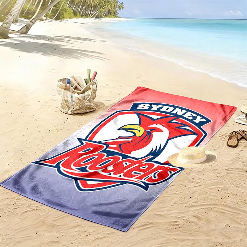 Sydney Red & White Eagles 2D Flat Print Beach Towel, Large Soft Quick Dry Towel for Beach Camping SwimmingZSTJ0915399