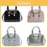 Modern Crossbody Shell Bag With Chain Strap And Rivet Details For Casual Outings