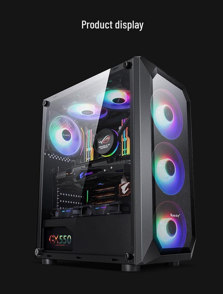 Caixa Gamer ATX Night Hunter 5 Refrigerada a Água com Painel Lateral Transparente