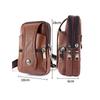 Smartphone Belt Gadget Genuine Travel Shoulder Vertical for Commuting Men's Pouch, Pouch, Pouch, Leather, Pouch, Bag, Lightweight, Design, (Brown)