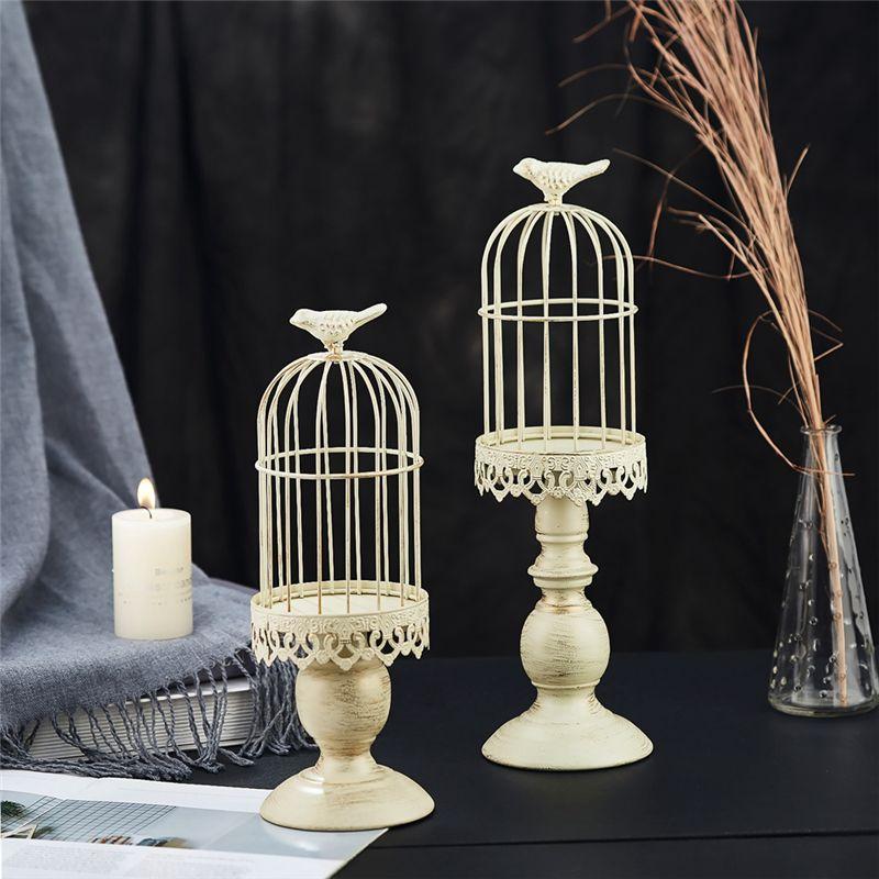 M-Modern-2PCS Metal Iron Art Candlestick Metal Iron Art Candlestick Wedding Party Home Tables Centerpieces Decoration Gold