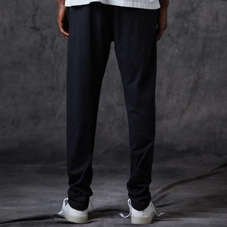 Fear of God Essentials Fall/Winter 2020 Logo Elastic Waistband Knit Sweatpants Unisex Bottoms Black FOG-FW20-183