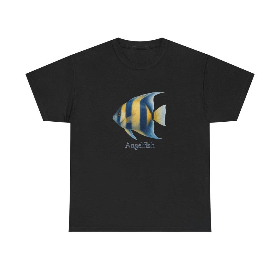 Unisex Adult T Shirt Angelfish Tropical Reef Art M