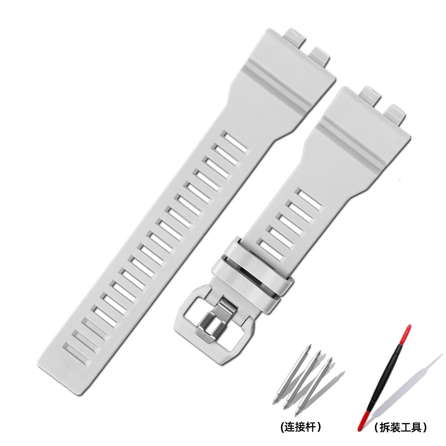 Эластичный прочный ремешок для спортивных часов Casio GBA-800 GMA-B800 GMD-B800 GBD-800 серии, изготовленный из полимерного силикона. Special size белый