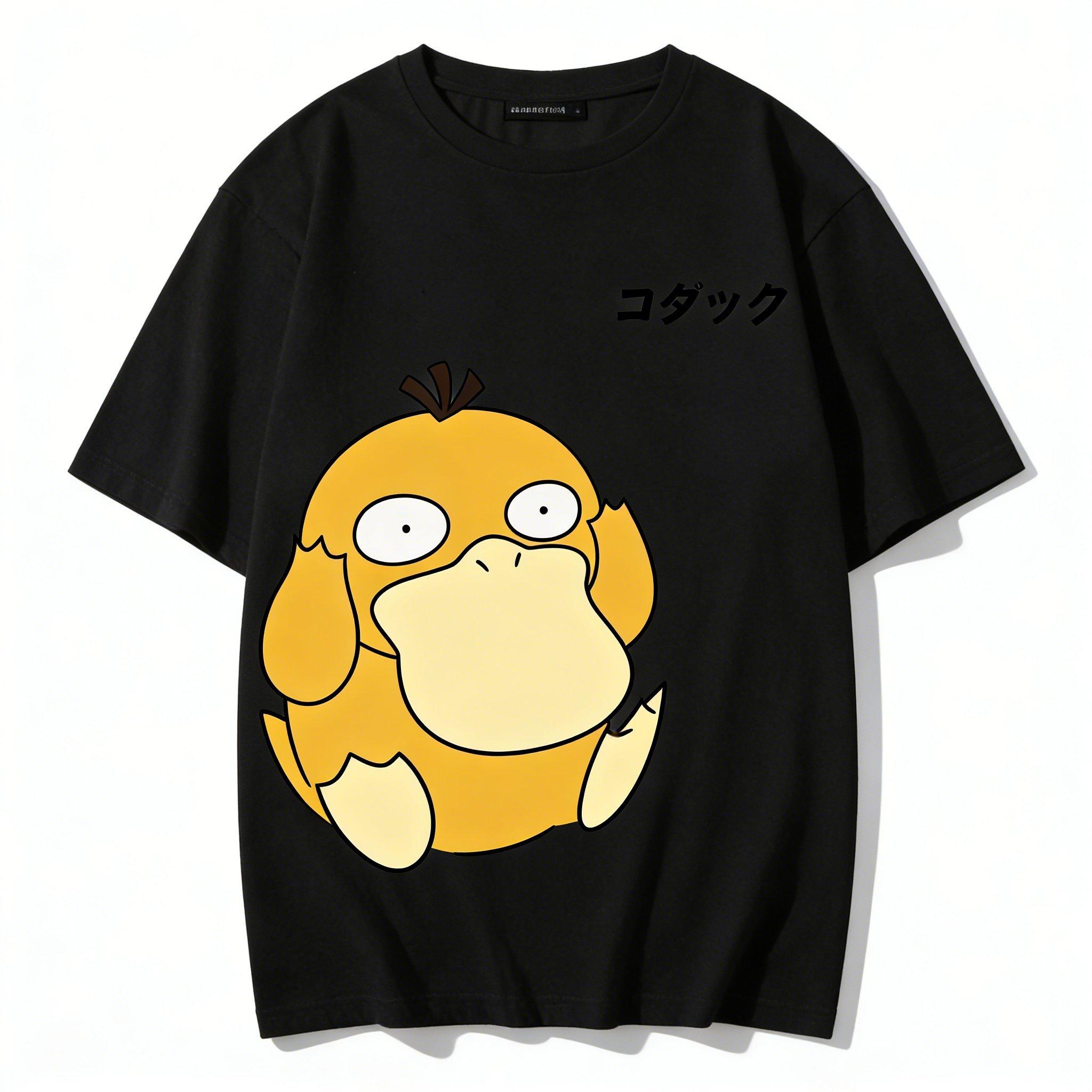 

Anime Pokemon Psyduck Graphic Printed Tshirt Unisexs and Womens Tshirt Unisexs Tops Harajuku Y2K Tshirt 2026 Summer New Tee S