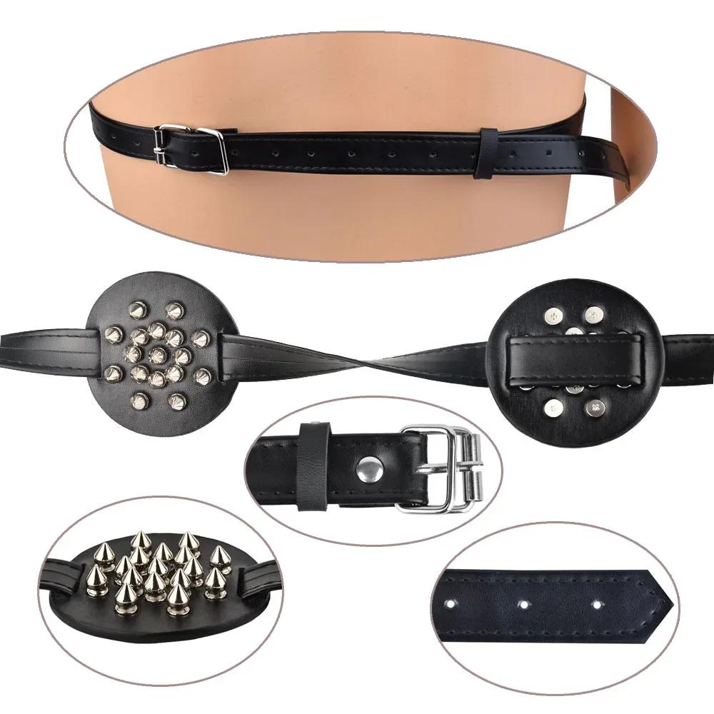 BH-Geschirr Brustgurte Nippelklemmen Stacheliger Brustbinder Paar Leder Bettfessel Sexspielzeug für Frauen Männer