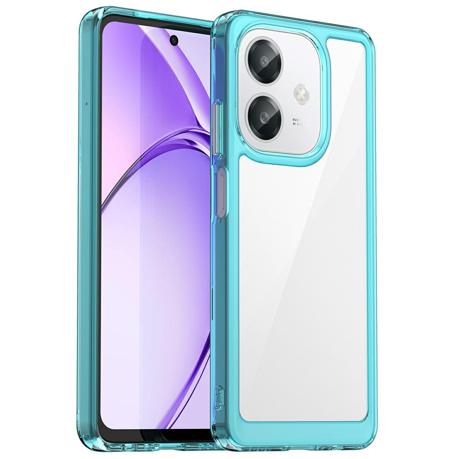 

For Oppo A60 5G/A40 4G/A40M 4G/A3x 4G/A3 5G/A3 4G Case TPU +Acrylic Protective Clear Phone Cover E