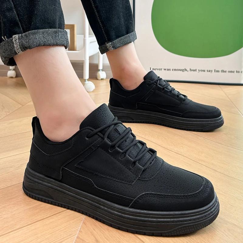 Trendy Men Sneakers Comfortable Platform Board Shoes for Men High Quality Lace-Up Casual Shoes Outdoor Non-slip Men Running Shoe