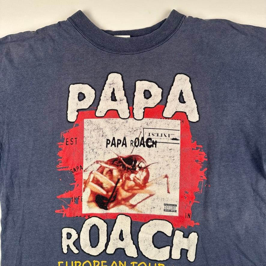 Vintage 2001 Papa Roach Shirt European Tour  IL712 Unisex T-Shirt S