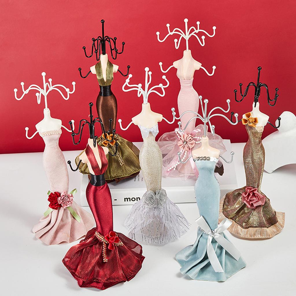 Stylish Jewelry Doll Model Shaped Stand Modern Doll Model Display Shelves Convenient Jewelry Storage Organizer Rack
