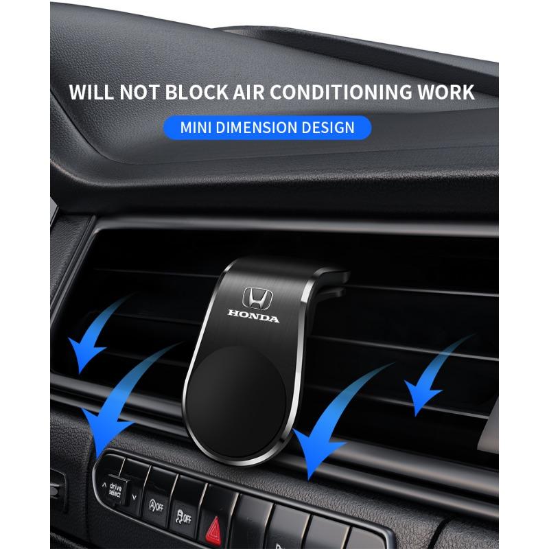 Car Magnetic L-shaped Car Dedicated GPS Phone Holder Emblem For Honda Fit Mugen Insight Type S R VTEC Modulo Vezel RR Si