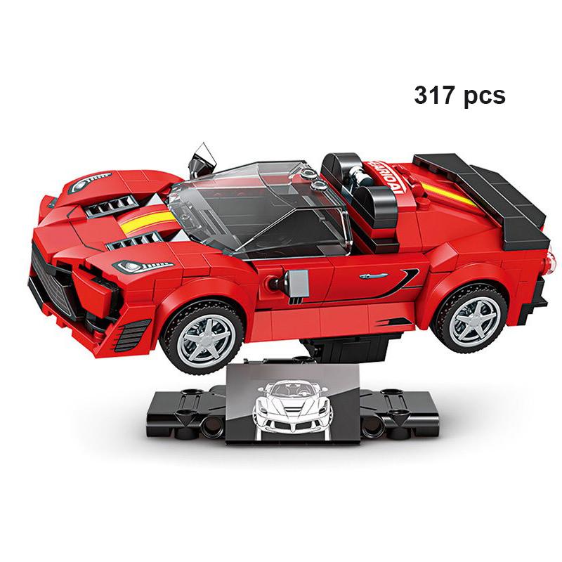 Technical Speed MOC Car City Super Rally Car Building Blocks Bricks Ornament Retro VintageToys For Kids Adults Birthday Gifts