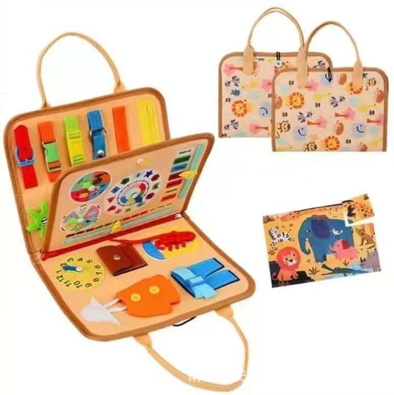 Popular Baby Early Education Felt Backpack Busy Board Toy