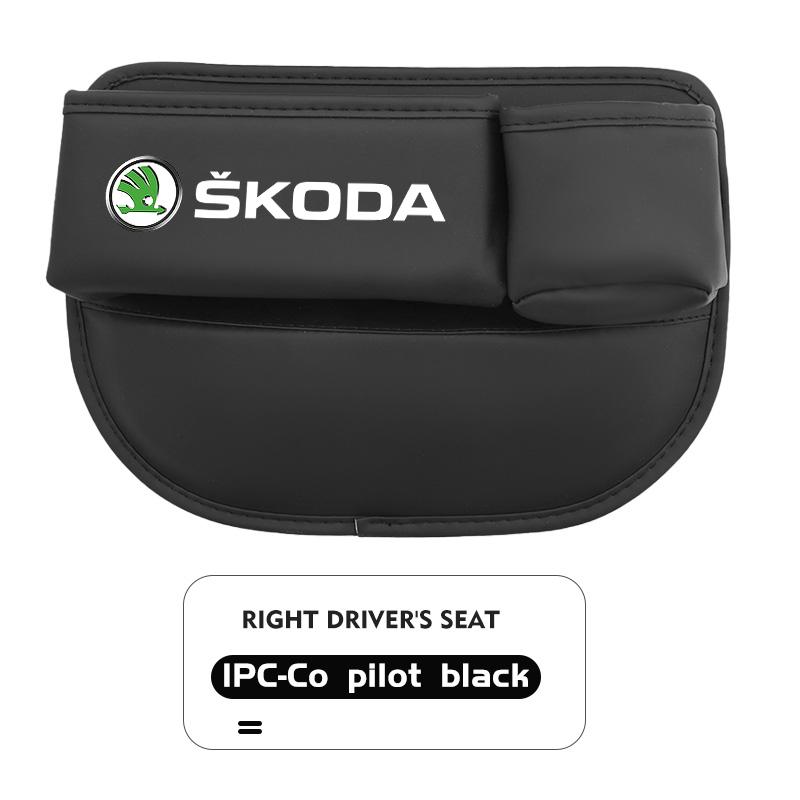 AAABT1 Car Front Seat Crevice Storage Box Pocket Cup Key Phone Holder Accessories For Skoda Octavia Superb RAPID FABIA KAMIQ KAROQ
