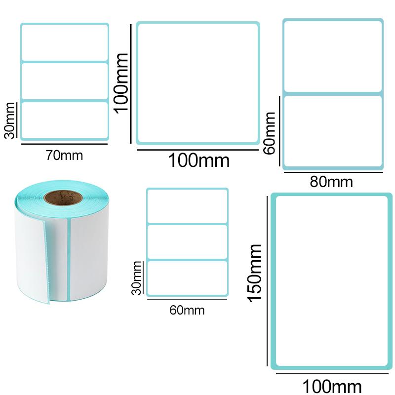 Thermal Paper Sticker 1Roll/Packaged Three-Proof Thermal Labels Tags for Supermarket Multiple Sizes Scrapbooking Marker Tags ZYF