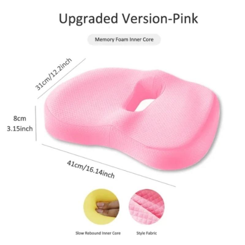 Memory Foam Seat Cushion Waist Back Support Pillow Set Orthopedic Ergonomic Coccyx Relief Hip Lumbar Pad for Office Chair Car