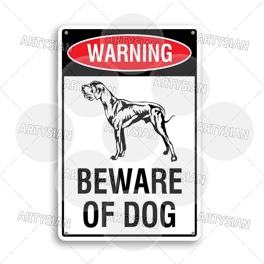 Beware of Dog Metal Sign Rottweiler GSD Golden Beagle Bulldog Pit Bull Poodle Bullmastiff Bloodhound Yorkie Border Collie Schn