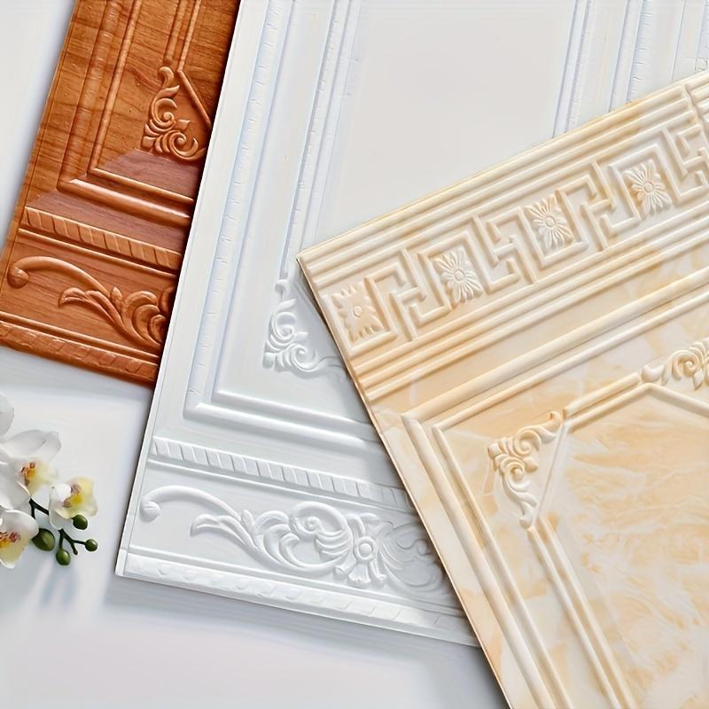 5/10pcs 3D Wall Tile Sticker Self-Adhesive Anti-Collision Sticker Waterproof Moisture-Proof Ceiling Sticker Easy To Stick and Peel