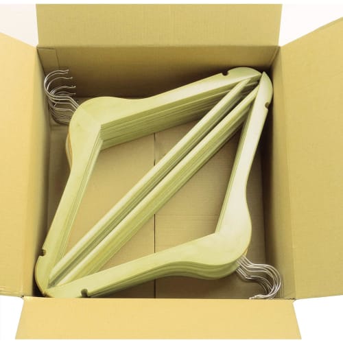 YAMLGHT Wooden Hangers, Natural Wood Grain Maple Wood for Suits, Shirts, Jackets, and Coats, Slim Design with Non-Slip Grooves, Anti-Deformation Trous