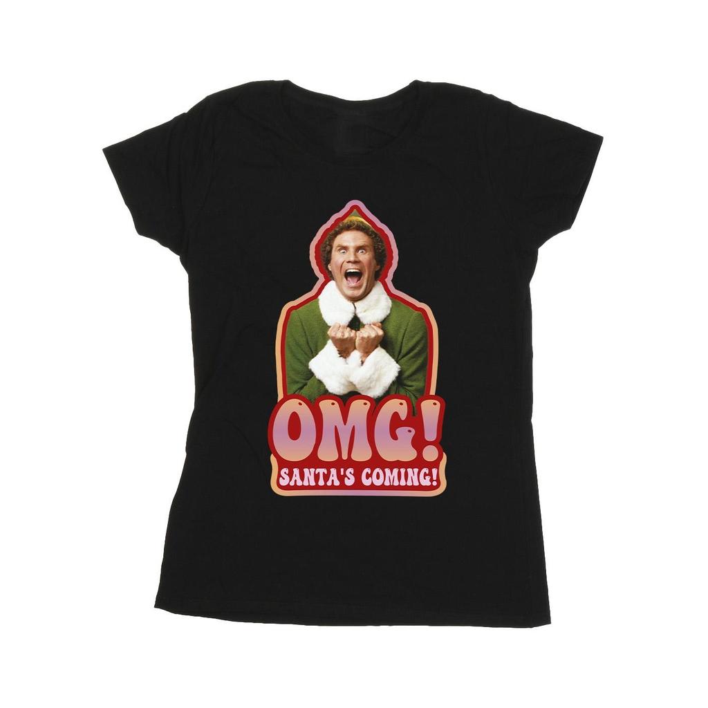 Elf Womens/Ladies Santa´s Coming Cotton T-Shirt