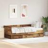 Daybed with Headboard Reclaimed Wood Look 90 X 200 Cm Wood Based Panel