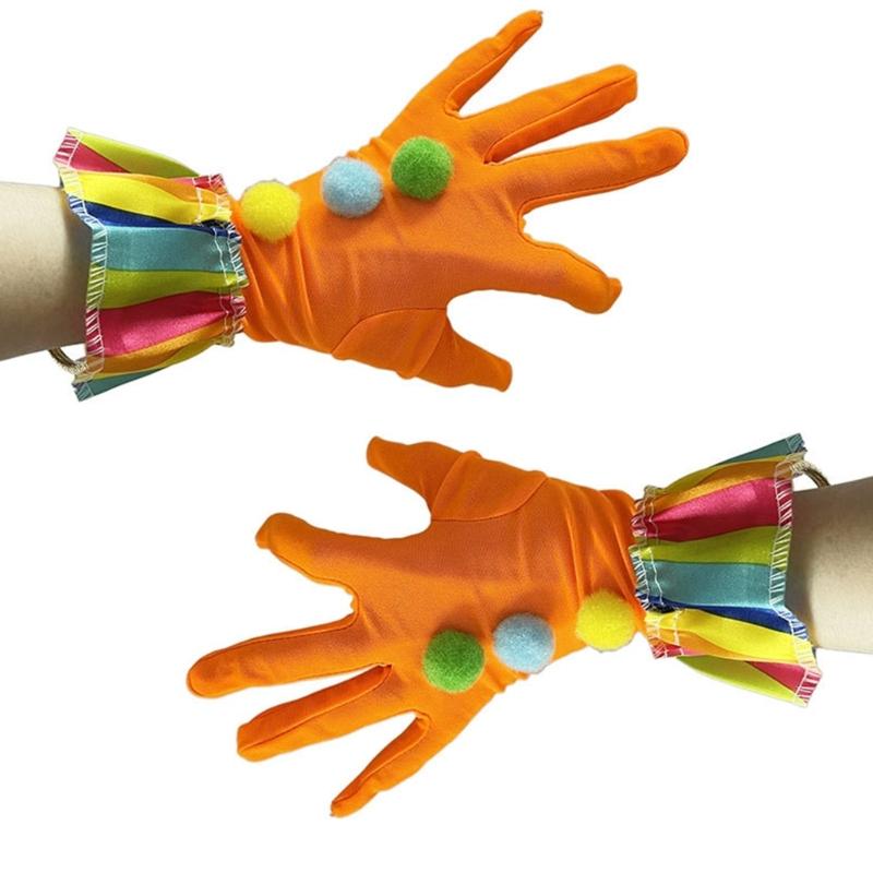 Christmas Gloves Colorful Festive Party Accessories Warm Soft Breathable Fabric For Holiday Cosplay Winter Event