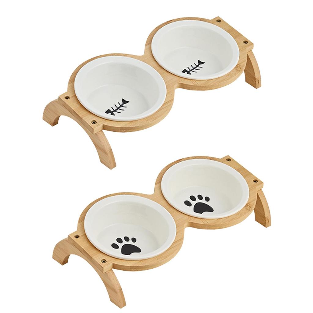 Elevated Cat Bowls Lightweight Cat Feeding Bowls for Kitten Indoor Cats