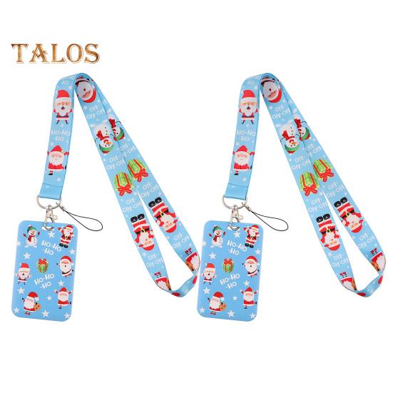 

2 шт. шнурки для изготовления знаков, рождественский снеговик, шнурок на шею, держатель для ключей, значок Санты, шнурок с держателем для карт, наполнитель для рождественских носков F