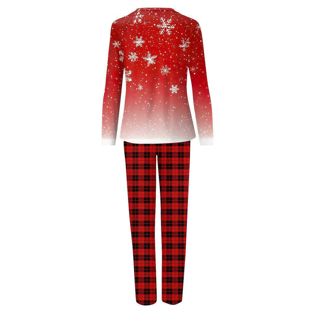 Christmas Prints Family Matching Long Sleeve Tops+Pants Set Family Matching Sets