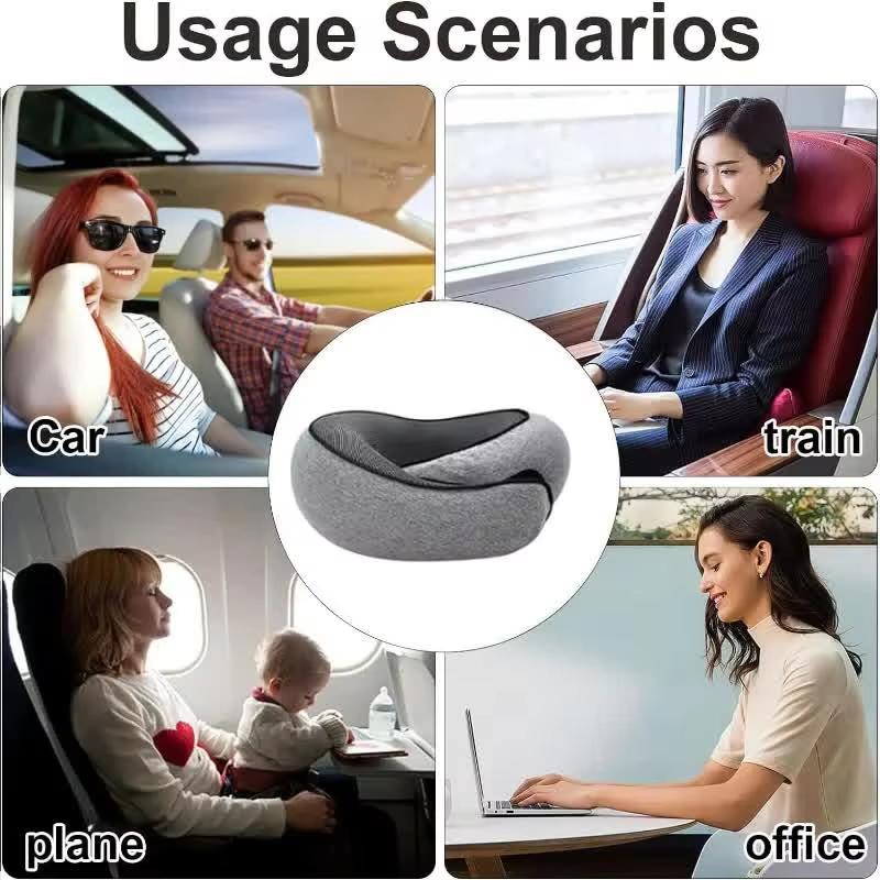 Rese-nackkudde Memory Foam U-formad kudde Snigelstil Rese-nackstöd Bärbar justerbar Mjuk middagstid sömnkuddar