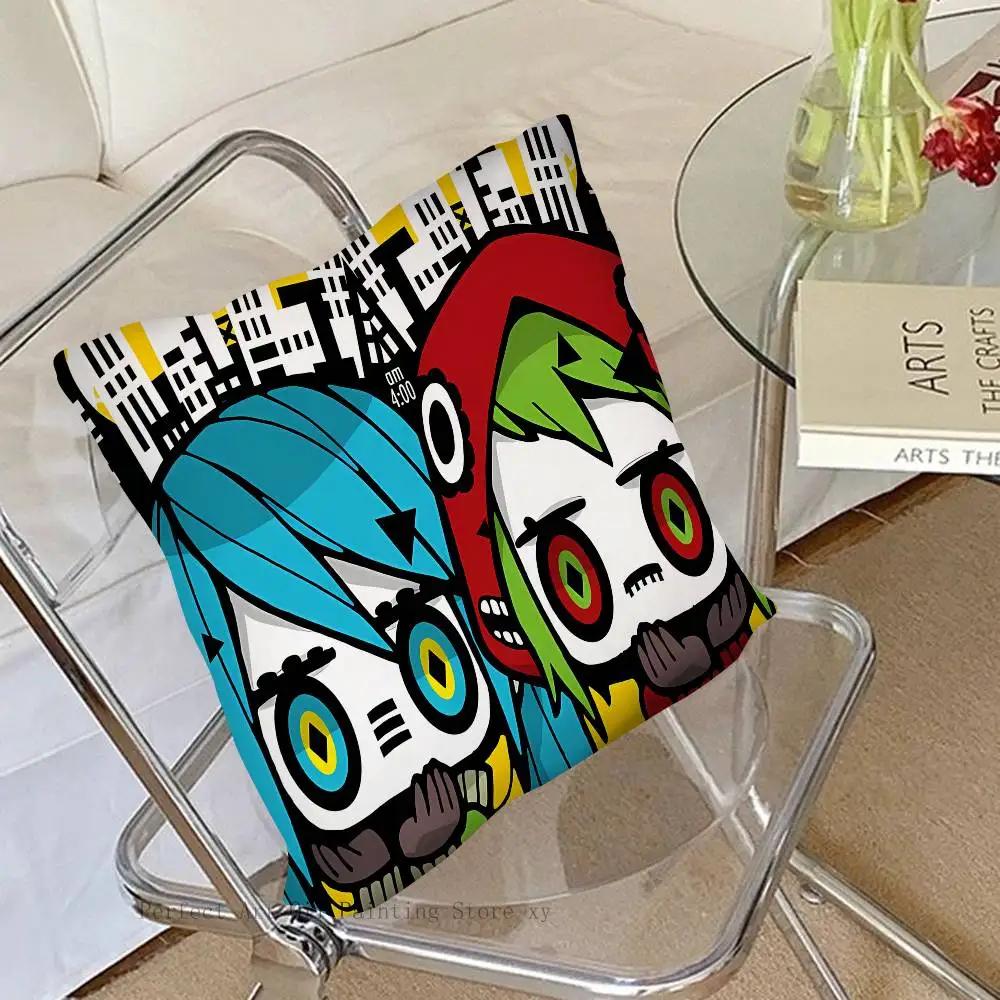Anime GUMI And Hatsune Miku Matryoshka Pillow Case Square Pillow Bedroom Sofa Leisure Comfort Cushion Car Home Decoration