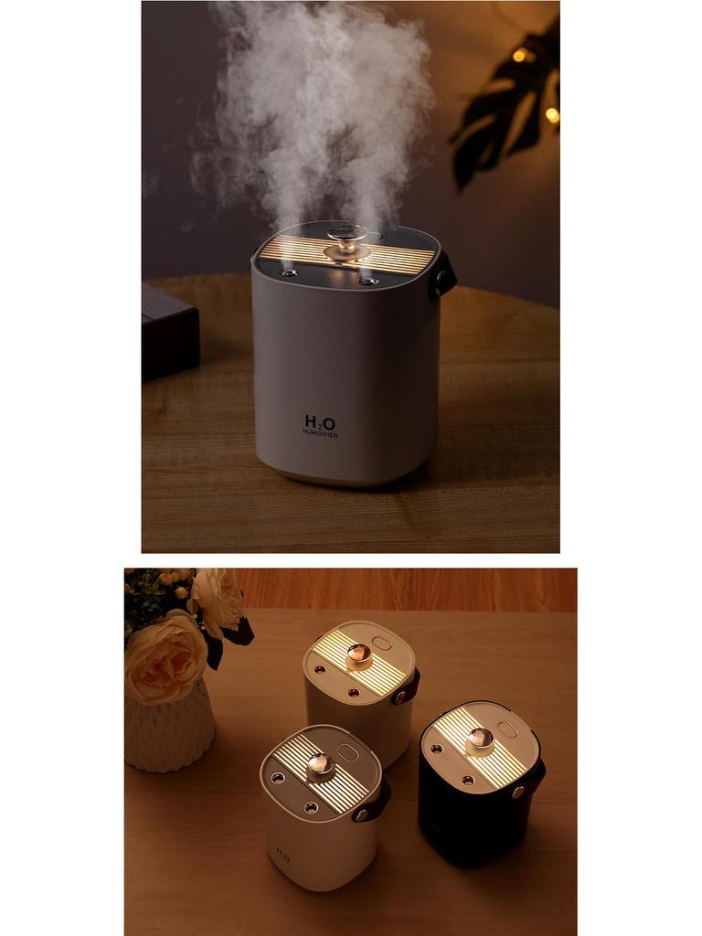 Portable Silent Humidifier: Dual Spray, High Mist Output for Home and Office