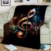 3D Colorful Musical Note Music Score Blanket,Soft Throw Blanket for Home Bedroom Bed Sofa Picnic Travel Office Cover Blanket Kid