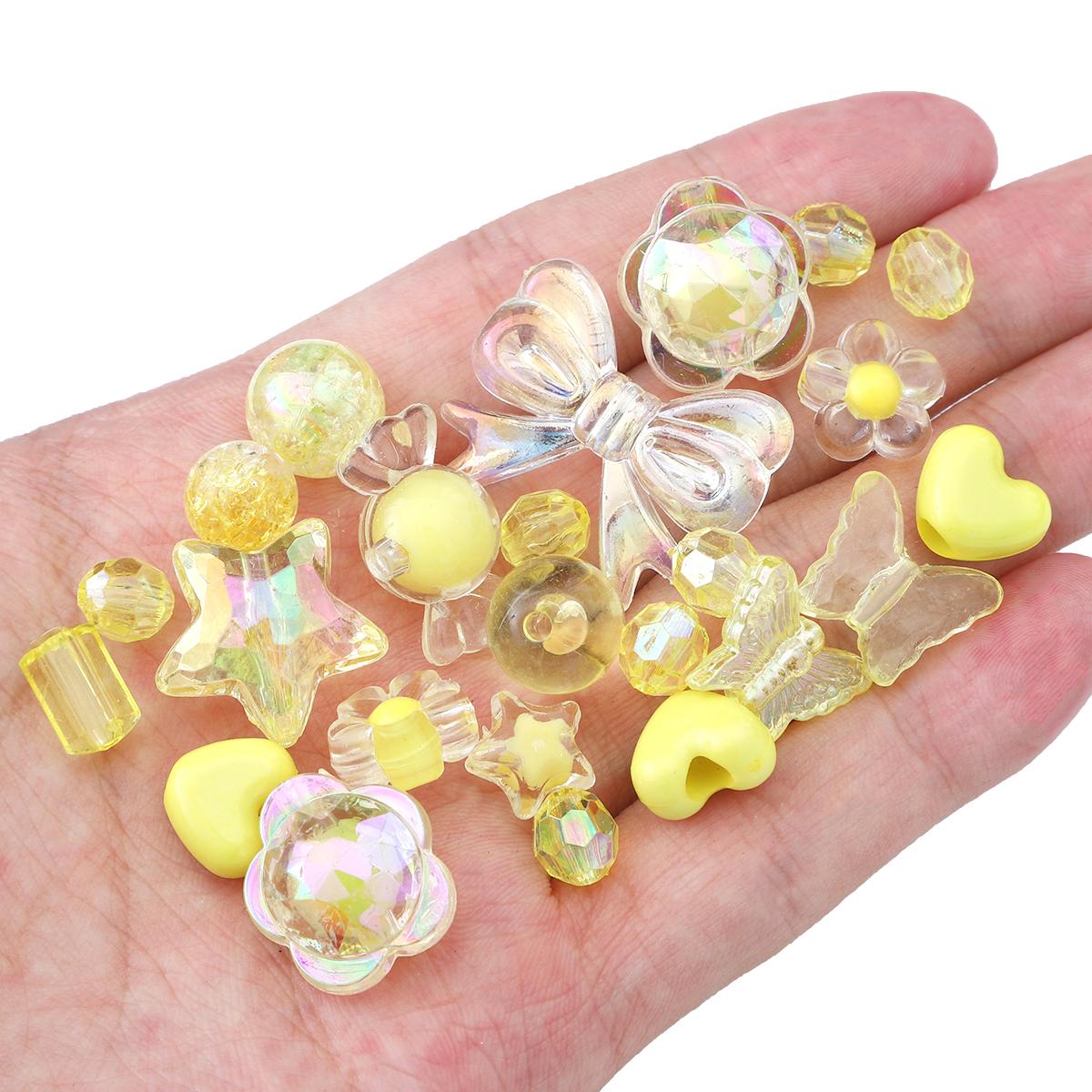 

30 г/пакет, акриловые бусины в стиле барокко, смешанный стиль для изготовления ювелирных изделий, очаровательное украшение «сделай сам» approx 30g жёлтый