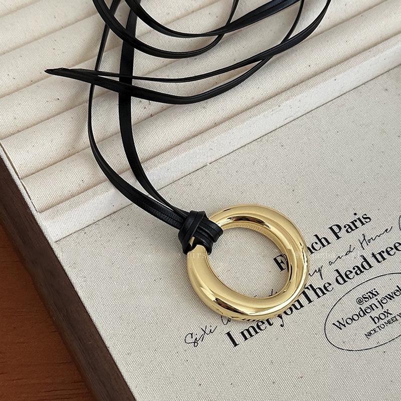 

Геометрическое колье-кольцо: Модная регулируемая цепочка на ключицу в корейском стиле