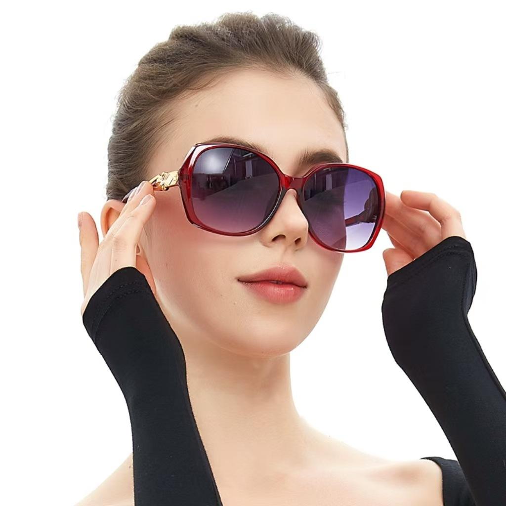 Women'S Sunglasses Classic Sunglasses Model Large Frame Skinny Face Shading Uv Protection
