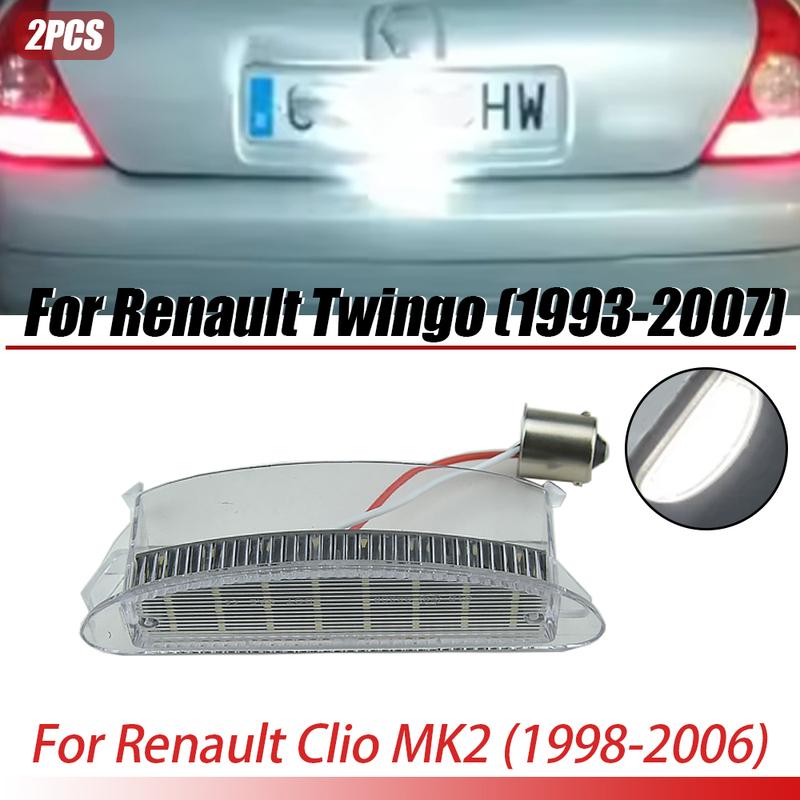 7700410754 Passend für Renault Clio MK2 (1998-2006) 1 Stück LED Kennzeichenleuchten für Autos Keine Fehlermeldung Lampe Rückleuchten Zubehör