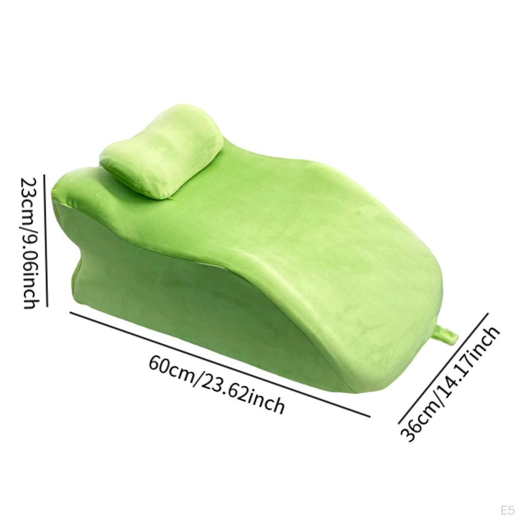 Neck Pillow Practical Washable Cover Bed Wedge for Relaxing Sleeping Reading Red