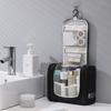 Travel Toiletry Bag With Hanging Hook And Dual Zippers For Bathroom Organization