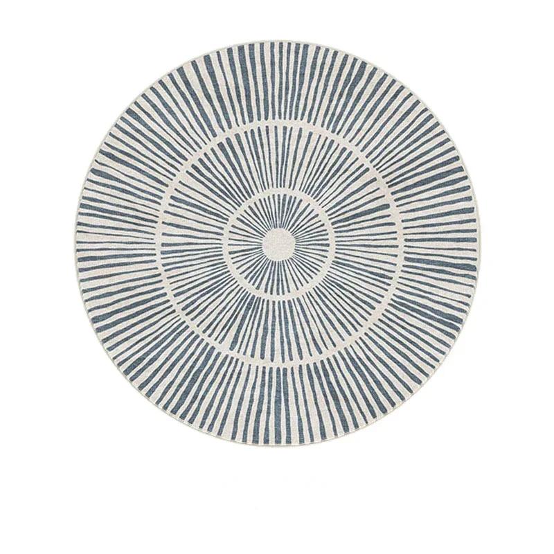 Round Living Room Carpet Large Striped Carpets for Bedroom Rug Bedside Floor Mat Modern Creative Minimalism Home Decoration Rugs