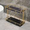 Stainless Steel Frame Acrylic Marble Storage Tray Home Room jewelry Makeup Perfume Tea Cup Storage Aromatherap Plate Tray Rack