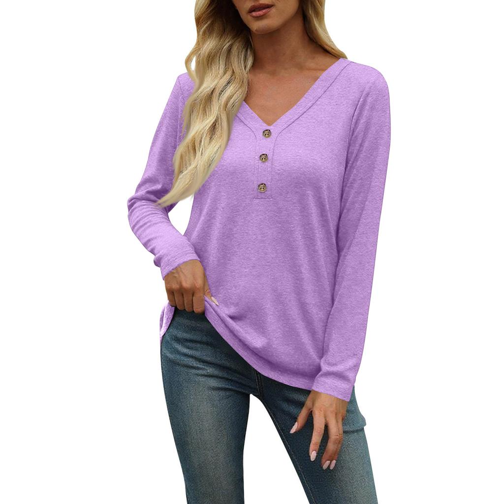 Women's Fashionable And Casual Seven Long Sleeve Printed Round Neck T-Shirt Top